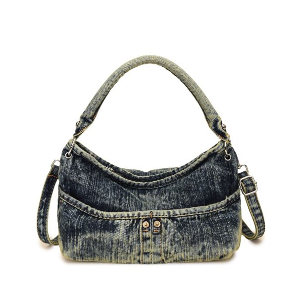 One Shoulder Messenger Bag Women’s Commuter Denim Handbag