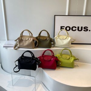 New Niche Light Luxury Dragon Bags Inlaid With Nylon Portable Shoulder Messenger Bag Contrasting Color Splicing Dumpling Bag