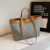 Denim Shoulder Bag Large Capacity Daily Tote