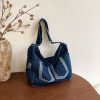 Personalized Raw Edge Denim Shoulder Bag Casual Messenger Bag