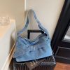 Retro Denim Shoulder Bag Large Capacity Women’s Commuter Messenger Bag