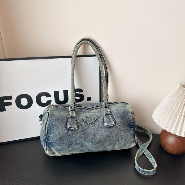 Versatile Women’s Large-Capacity Denim Shoulder Bag