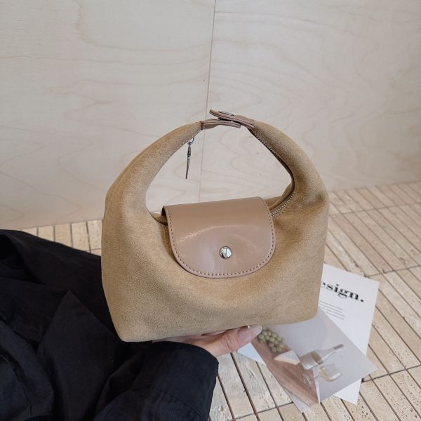 Suede Tofu Bag Versatile Shoulder Messenger Handbag