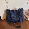 Stylish Retro Denim Shoulder Bag for Commuters