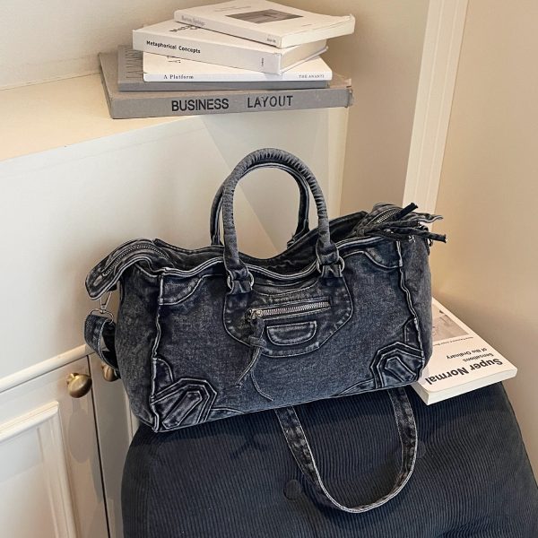 Personalized Denim Shoulder Bag – Classic Retro Messenger