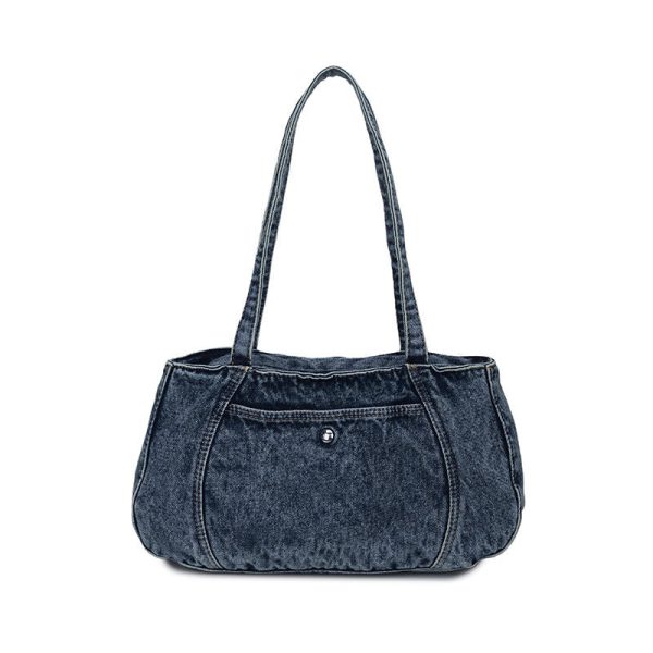 Denim Large-Capacity Armpit Bag, Old-Ed Shoulder Bag, Casual Commuter Light Travel Bag