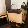 High-End Canvas Splicing Kelly Bag Large-Capacity Shoulder Bag
