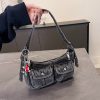 Babes Denim Shoulder Bag Commuter Messenger Bag