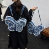 Butterfly Denim Shoulder Bag – Spice Girl Style