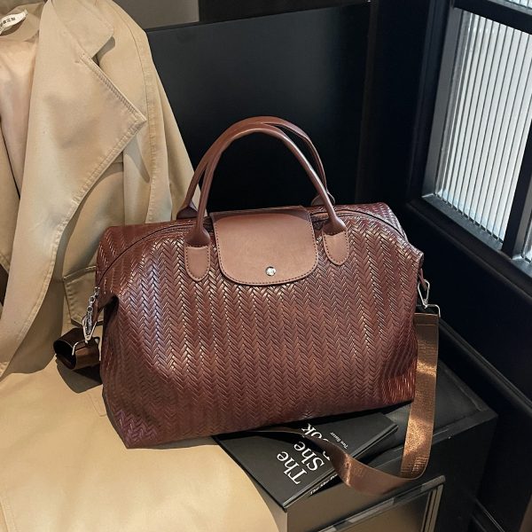 Retro Dragon Large-Capacity Herringbone Sports Travel Bag