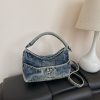 One Shoulder Messenger Bag Women’s Commuter Denim Handbag