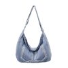 Personalized Raw Edge Denim Shoulder Bag Casual Messenger Bag