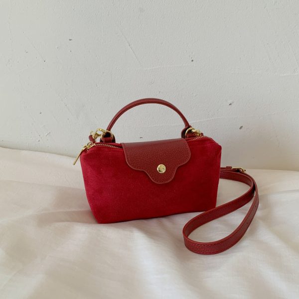 Suede Dumpling Shoulder Bag Women’s Crossbody Handbag