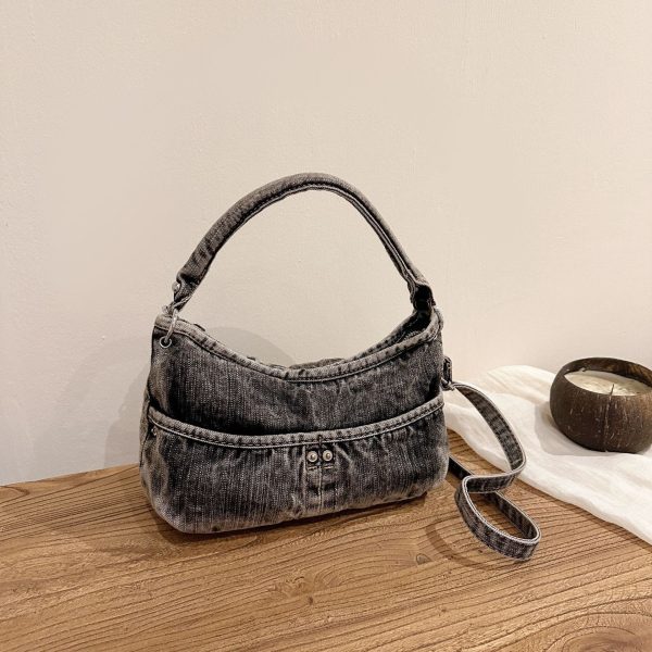 One Shoulder Messenger Bag Women’s Commuter Denim Handbag