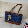 Ins Splicing Denim Tote Bag Large Capacity Women’s Shoulder Bag