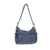 Retro Denim Messenger Bag Casual Simple Large Capacity Shoulder Bag Light Commuter Versatile Women’S Small Square Bag