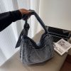 Splicing Contrast Shoulder Bag Denim Messenger Large Capacity Pillow Bag