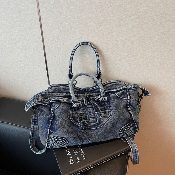 Personalized Denim Shoulder Bag – Classic Retro Messenger