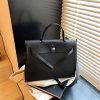 High-End Canvas Splicing Kelly Bag Large-Capacity Shoulder Bag