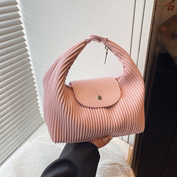 Messenger Bag Women Pleated Shoulder Handbag Trendy Versatile