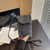 Trendy Retro Denim Messenger Bag – Versatile Lightweight Shoulder Bag