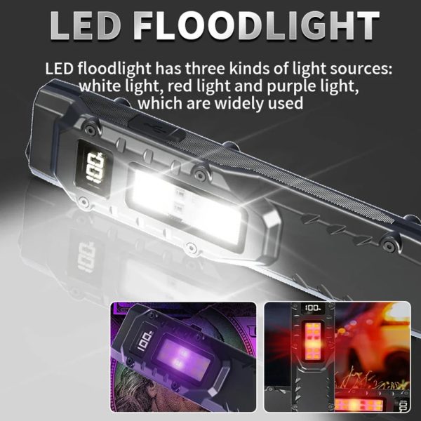 LED Ultra Slim Flashlight with Pen Clip Mini Camping Light IPX44 Waterproof Portable Pocket Flashlight 1200LM for Outdoor Hiking