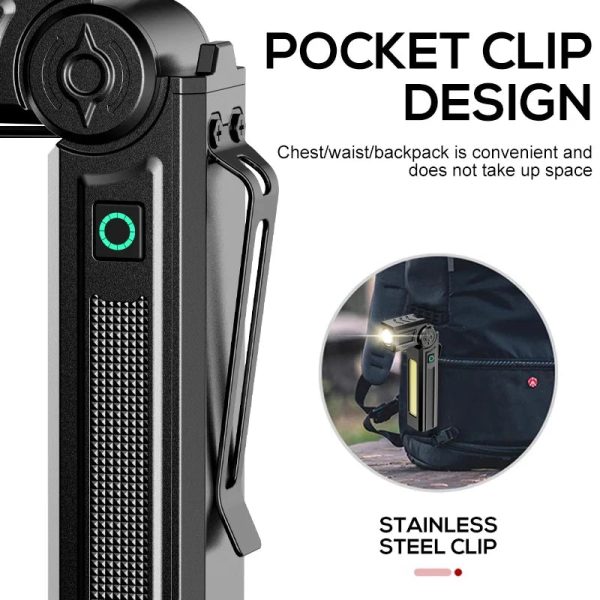 Mini USB Rechargeable Flashlight with Magnet