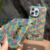 Vintage Oil Painting Wood Grain iPhone Case