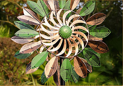 Outdoor Solar Light Wind Spinner Windmill